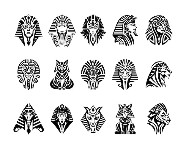 Sammlung von sphinx-tattoo-designs