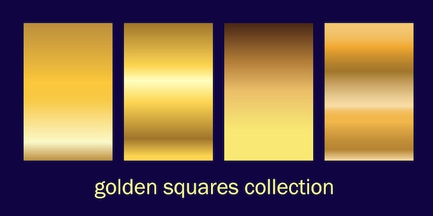 Sammlung von Vektorgoldenen Quadraten
