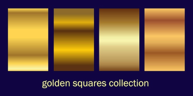 Sammlung von Vektorgoldenen Quadraten