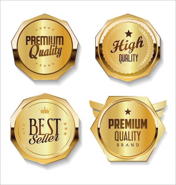 Sammlung von verkauf und premium choice goldenes emblem