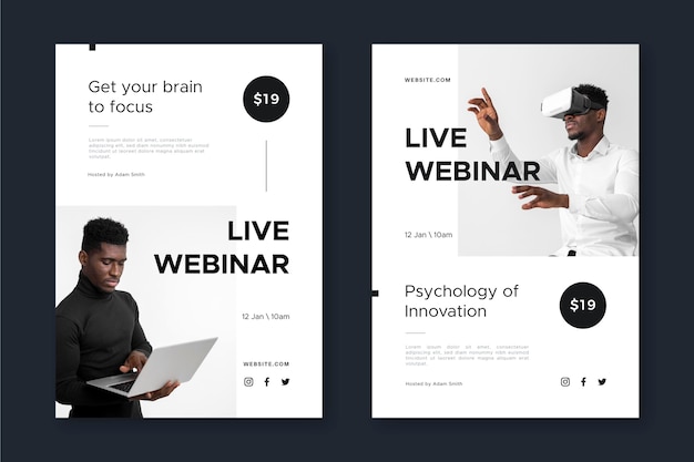 Sammlung von webinar-flyer-vorlagen
