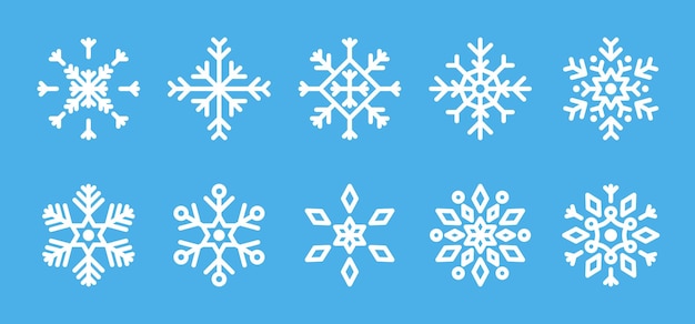 Sammlung von Weihnachts-Snowflake-Vektordesigns