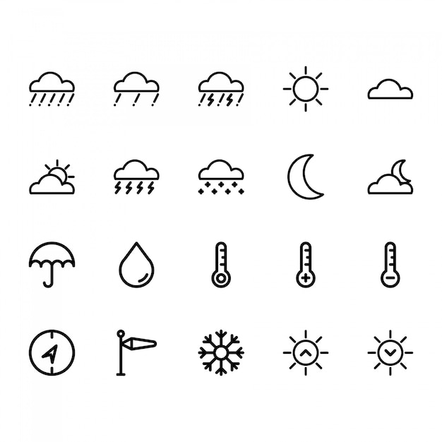 Sammlung von Wetter Icons