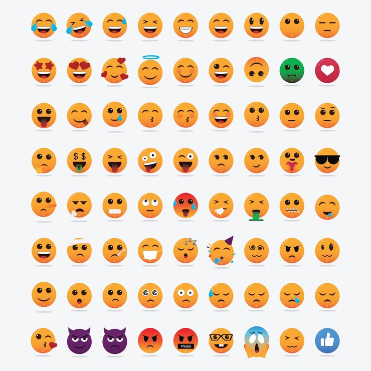 Sammlung von Whatsapp-Emojis