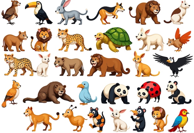 Sammlung von Wildtieren