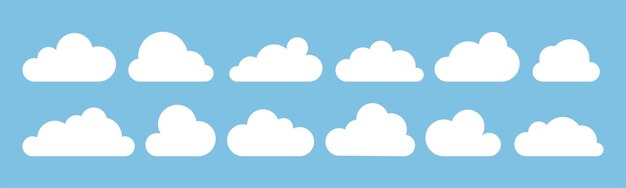 Sammlung weißer Wolken