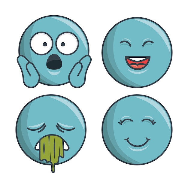 Sammlungssatz emoticons differents ausdruck