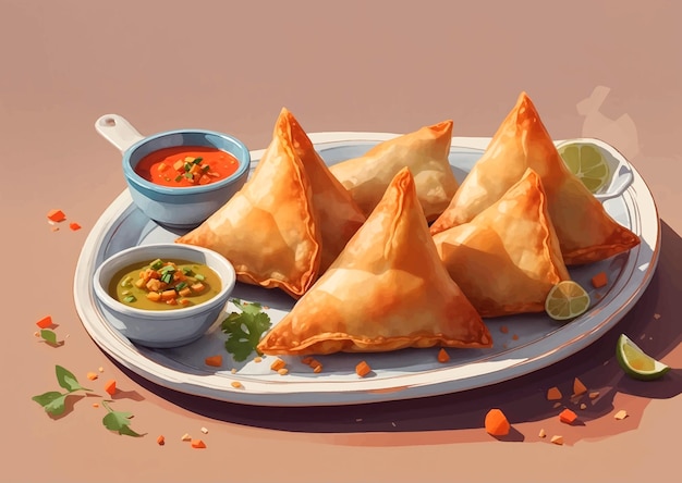 Vektor samosa-illustration