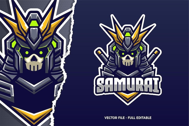 Samurai e-sport logo vorlage