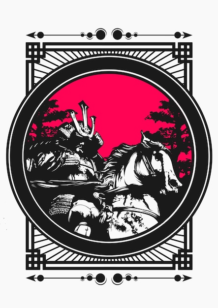 Samurai-Krieger-Vektor-Illustration