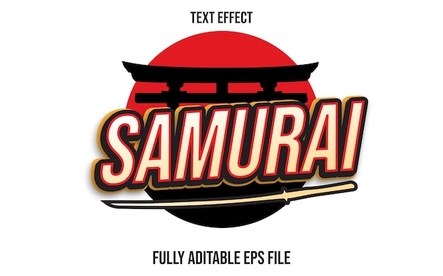 Samurai-texteffekt editierbar