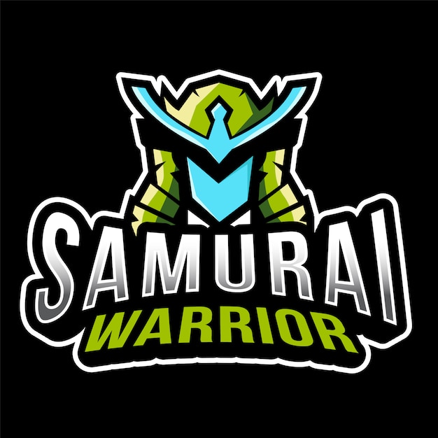 Samurai warrior esport logo vorlage