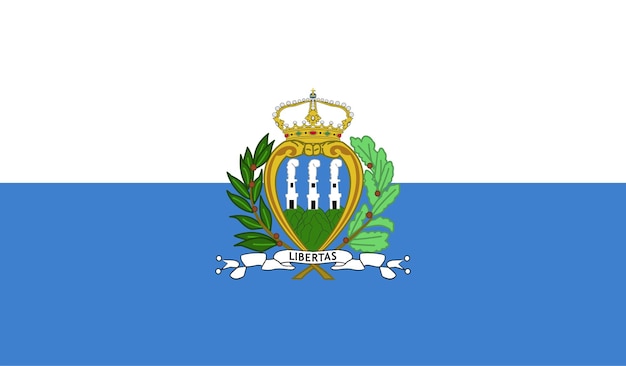 San-marino-flaggenbild für jedes design im einfachen stil