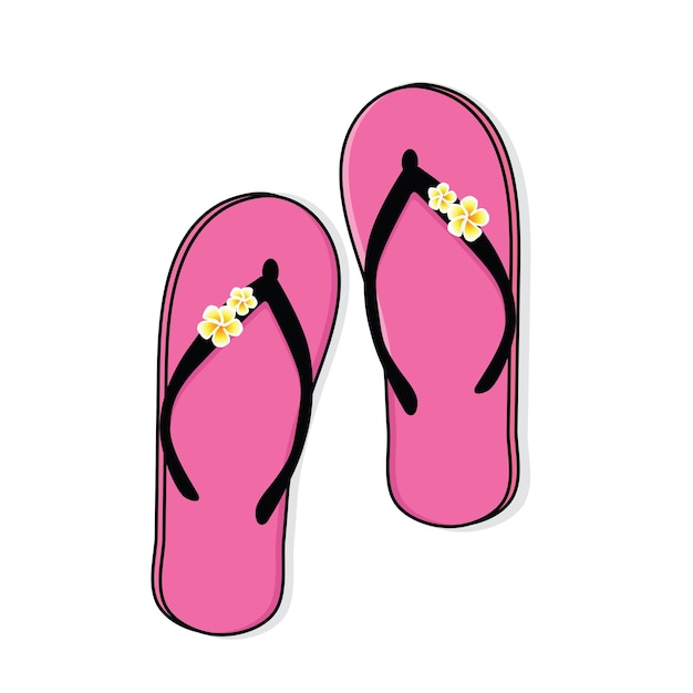 Sandalen, flipflops, hausschuhe, strandsandalen, vektor-logo-ikonen-illustration