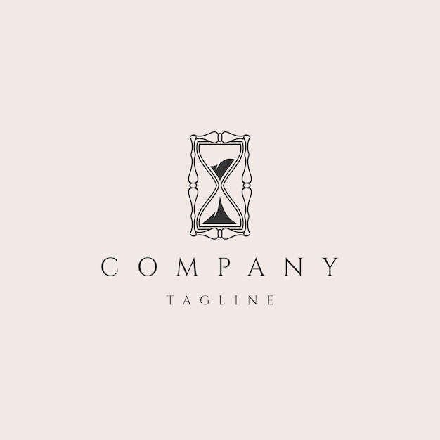 Sanduhr vintage symbol logo vektor illustration design