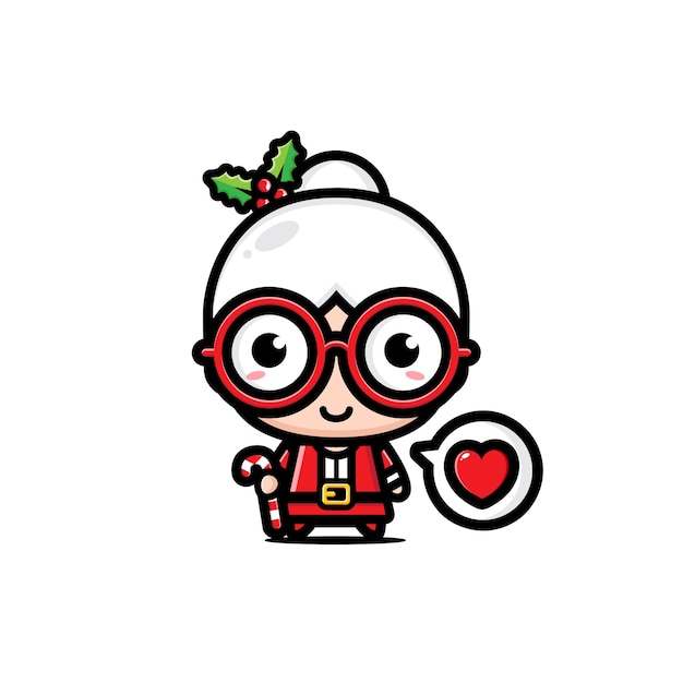 Santa claus niedlichen oma design