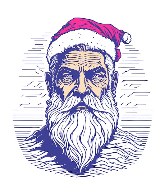 Santa gesicht illustration