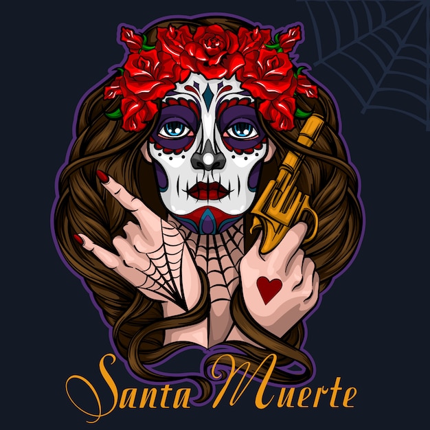 Vektor santa muertos halloween