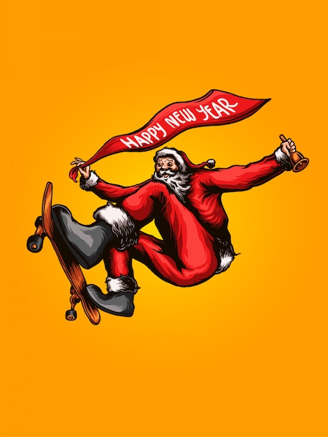 Santa skater abbildung