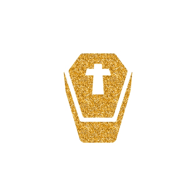 Sarg symbol goldglitter textur vektor illustration