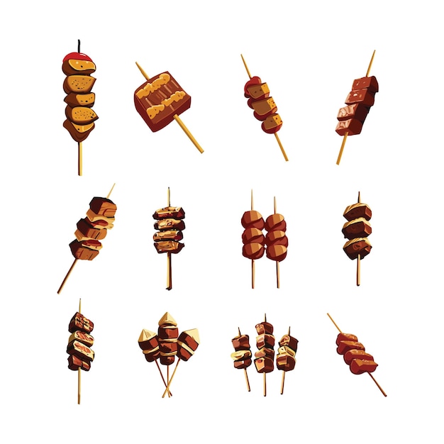 Satay-Fleisch mit Spitze