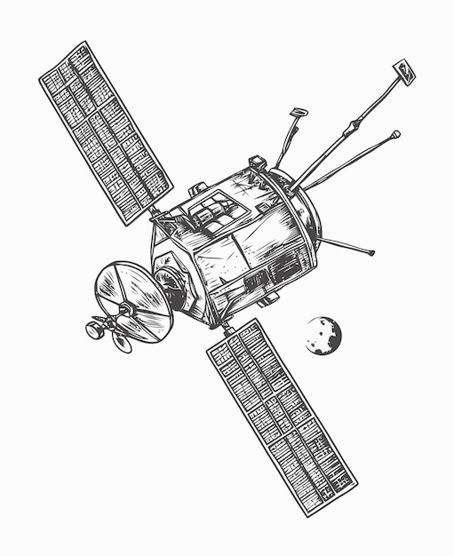 Satelliten-Illustration Satelliten-Farbbuch