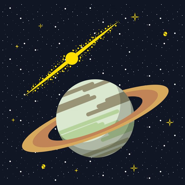 Saturn über er galaxie