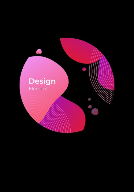 Vektor satz abstrakter moderner grafischer elemente dynamische farbige formen und abstrakte linienbanner mit farbverlauf