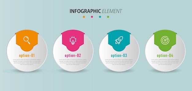 Satz business circle infografik vorlage