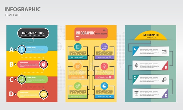 Satz der infographic Zeitachse