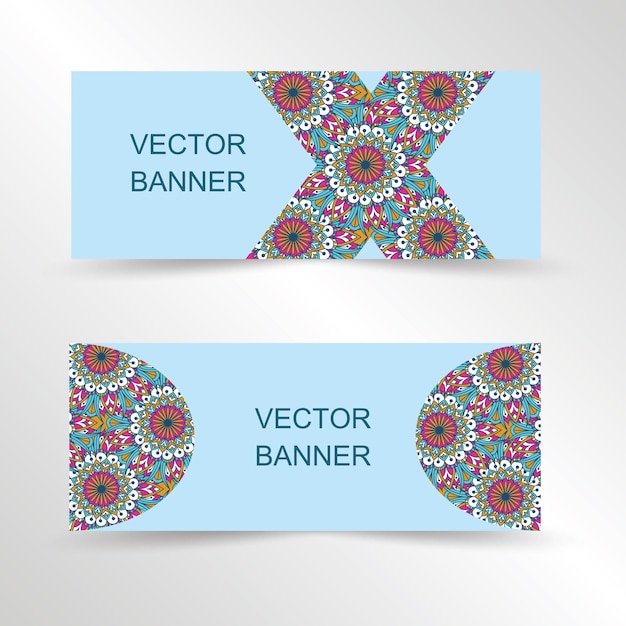 Vektor satz des geometrischen banner-website-banner-vorlagen-designs