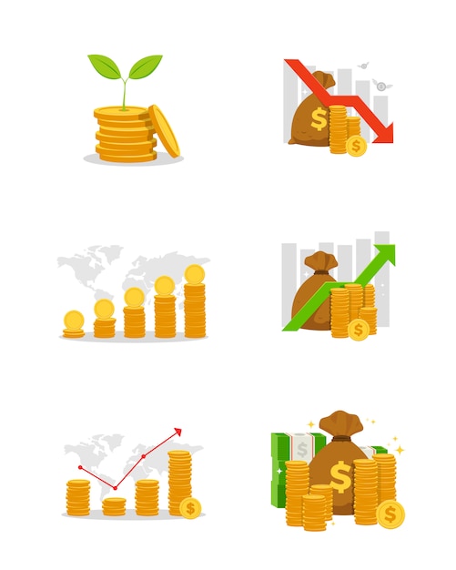 Satz des geschäftsfinanzdiagramms