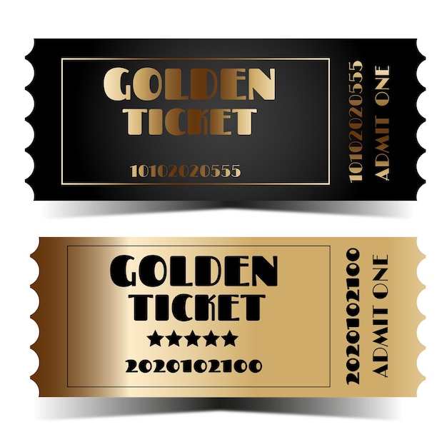 Satz goldene Tickets