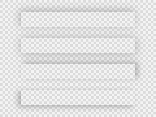 Vektor satz graue schatten auf transparentem hintergrund