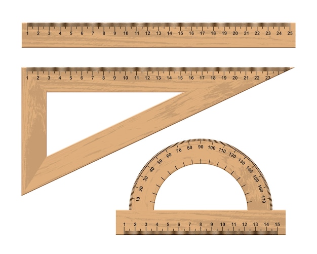 Satz holzlinealinstrumente