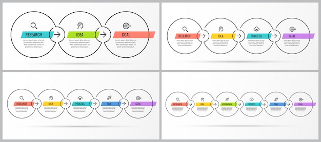 Satz Infografik Vorlage