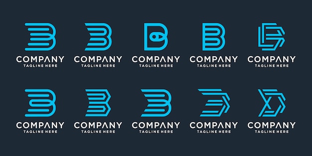 Satz kreative buchstabe b logo design inspiration