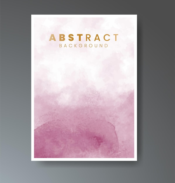 Satz kreativer handgemalter abstrakter aquarell-hintergrunddesigns für ihre cover-datumspostkarte