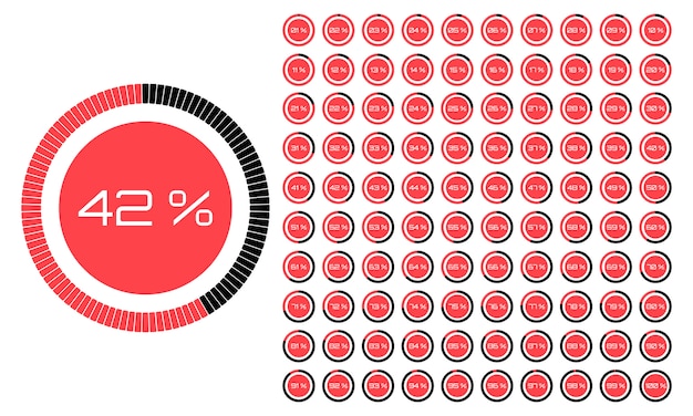 Vektor satz kreisprozentsatzdiagramme