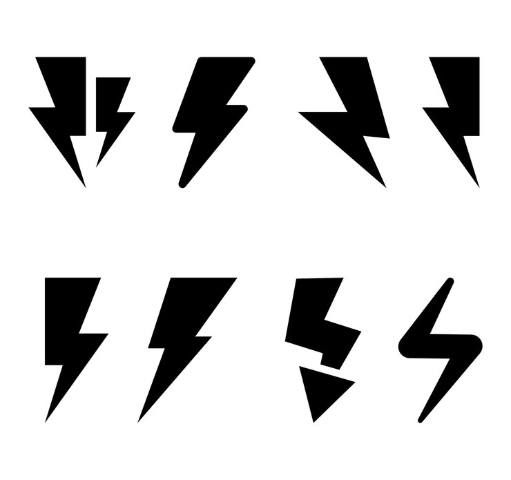 Vektor satz sammlung blitz blitz-symbol