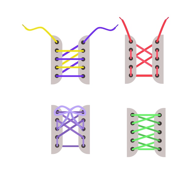 Vektor satz schnürung