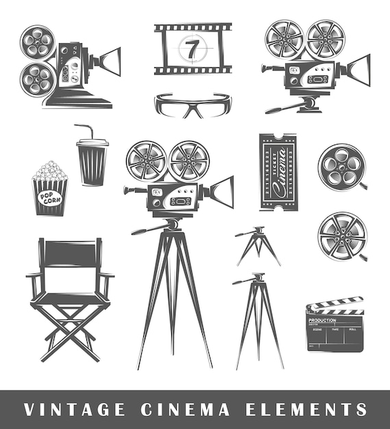 Satz Silhouetten eines Films