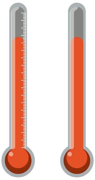 Vektor satz thermometer isoliert