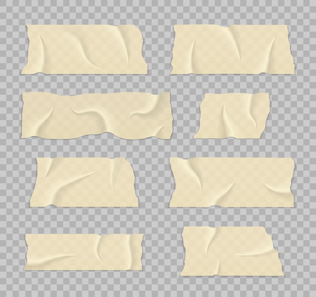 Satz transparentes Klebeband
