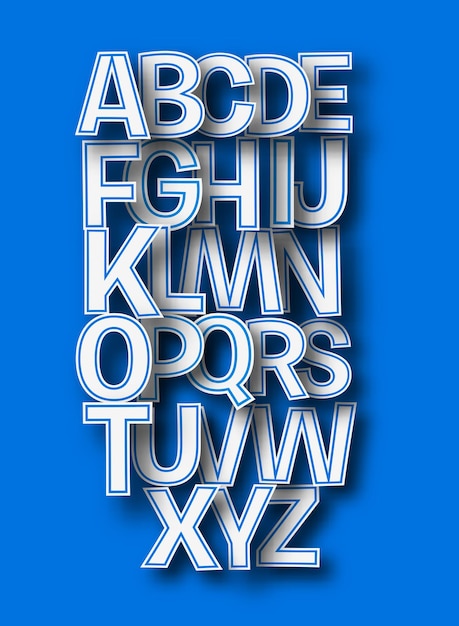Satz von Alphabet-Schriftgestaltungselementen.