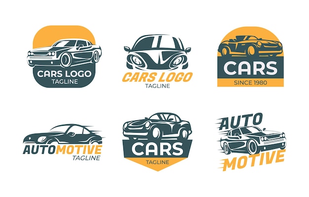 Vektor satz von auto automotive logo