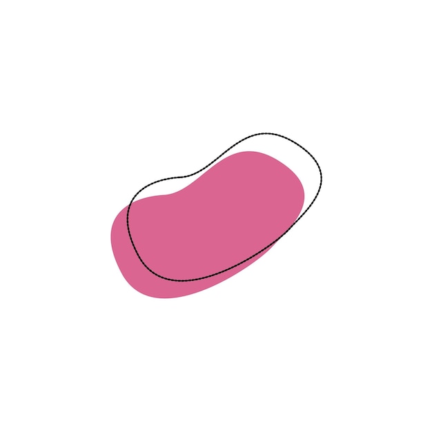 Satz von Blob-Elementen dunkelrosa Blob