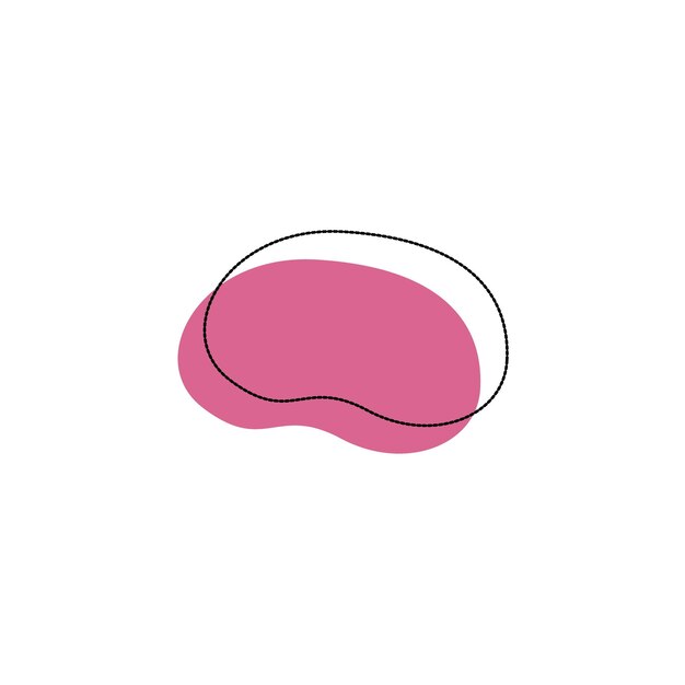 Satz von Blob-Elementen dunkelrosa Design