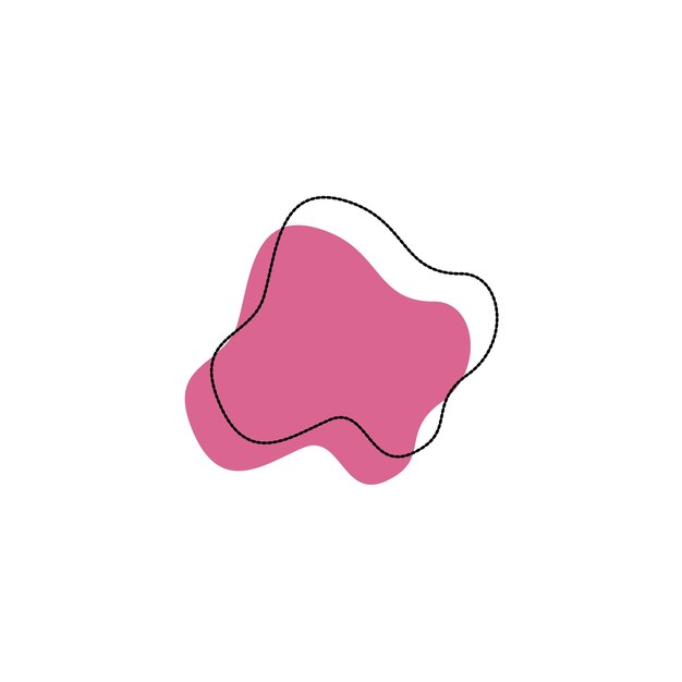 Satz von Blob-Elementen dunkelrosa Grafik