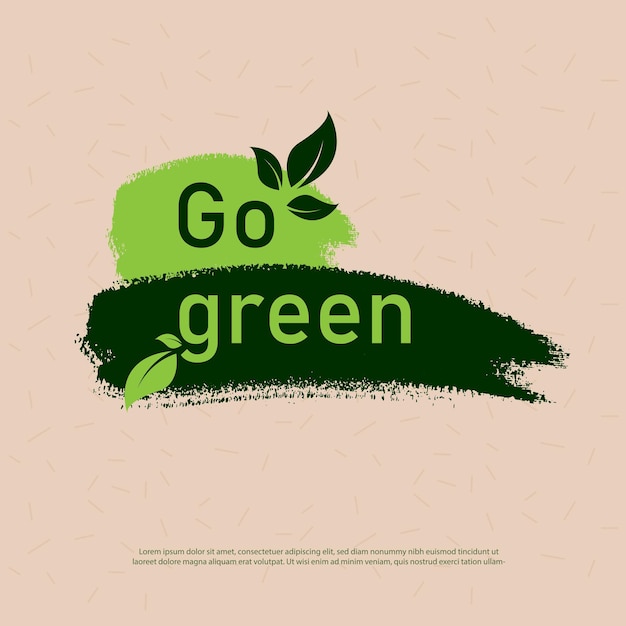 Vektor satz von go green logo-design rette die welt und öko-stadt-konzept öko-label-vektor-design